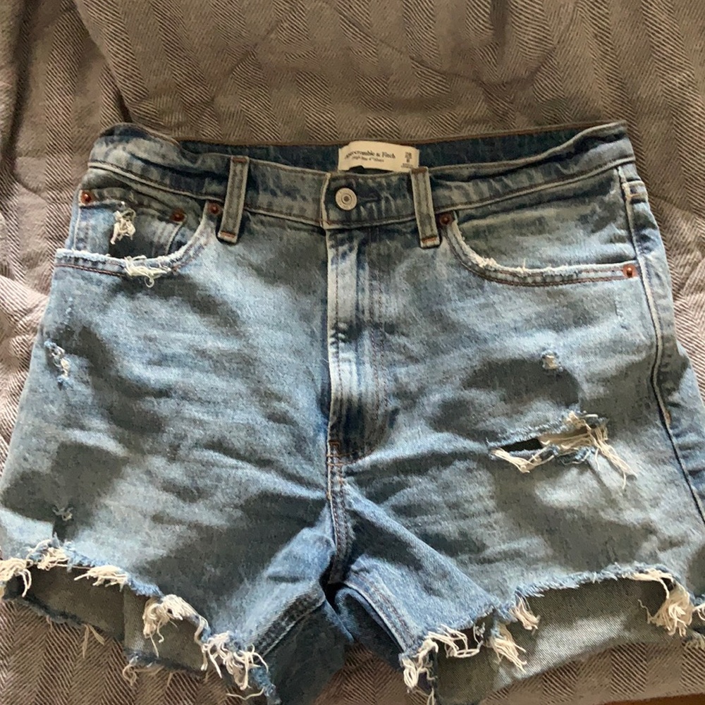 Abercrombie & Fitch High Rise Denim Shorts